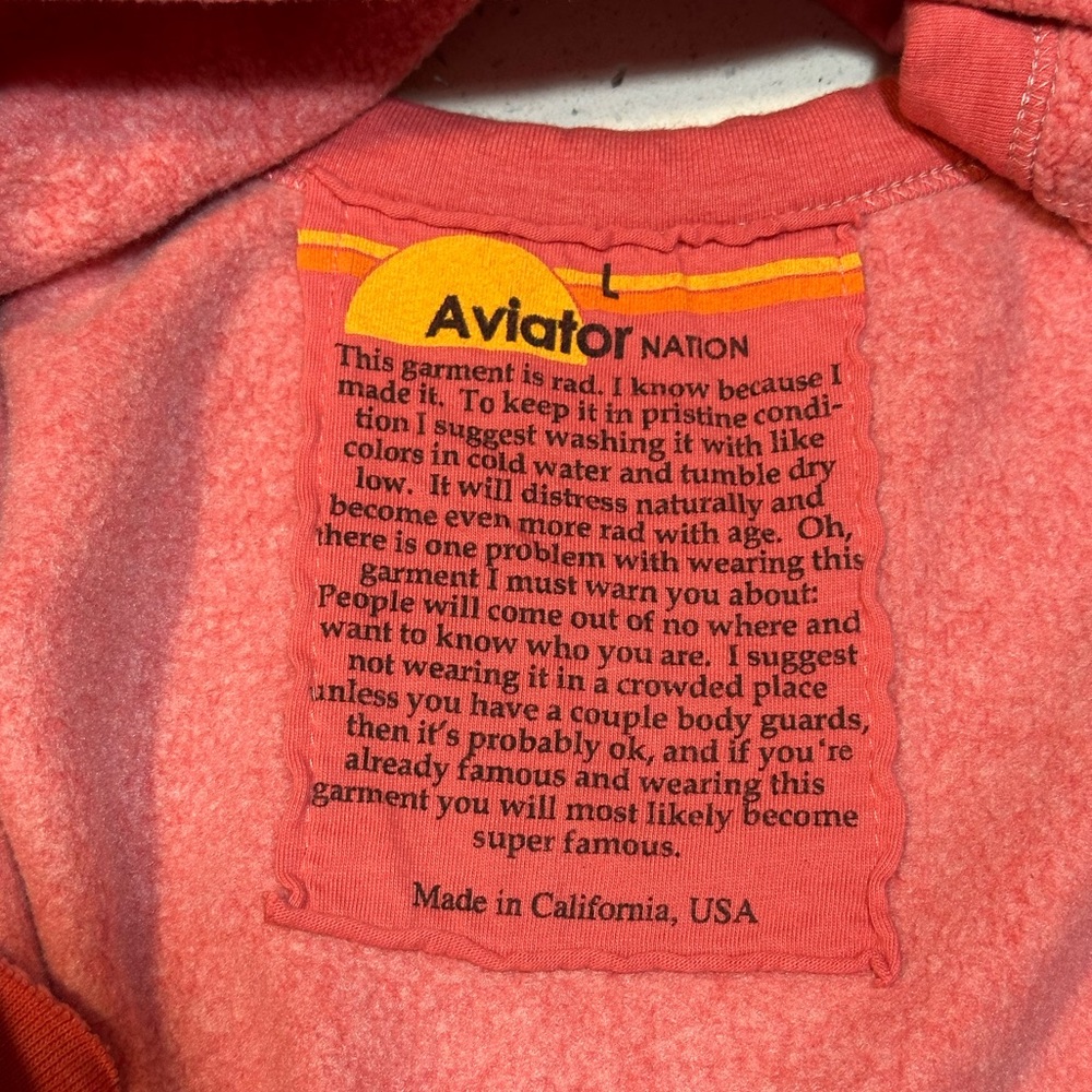 Aviator Nation EUC BOLT EMBROIDERY CLASSIC CROPPED CREW SWEATSHIRT 5 STRIPES - Picture 3 of 13